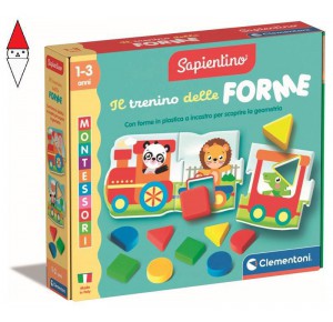 , , , GIOCO EDUCATIVO CLEMENTONI MONTESSORI IL TRENINO DELLE FORME