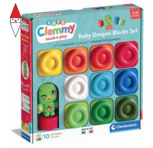 , , , PRIMA INFANZIA CLEMENTONI CLEMMY 10 BRICK SET DRAGON