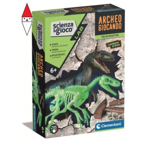 , , , GIOCO EDUCATIVO CLEMENTONI ARCHEOGIOCANDO VELOCIRAPTOR