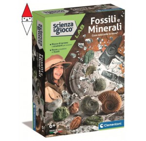 , , , GIOCO EDUCATIVO CLEMENTONI FOSSILI E MINERALI