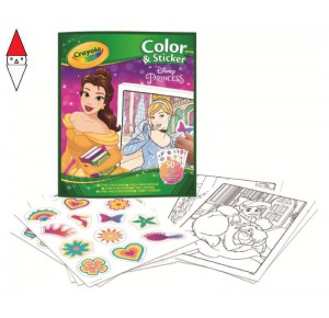 , , , GIOCO EDUCATIVO CRAYOLA ALBUM ADESIVI-COLORING PRINCESS