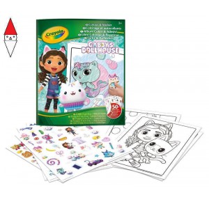 , , , GIOCO EDUCATIVO CRAYOLA ALBUM COLORANDSTICKER GABBY  S DOLLHOUSE