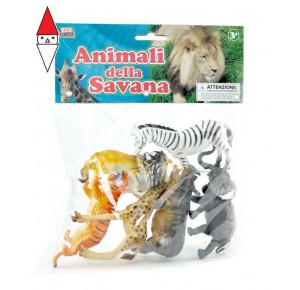 , , , ACTION FIGURE DISTRIBUTORI GIOCATTOLI BUSTA 6 ANIMALI SAVANA GRANDE