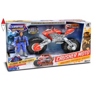 , , , ACTION FIGURE DISTRIBUTORI GIOCATTOLI CRUSHER MOTO CM 20 CON PERSONAGGIO CM 8,5