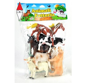 , , , ACTION FIGURE DISTRIBUTORI GIOCATTOLI BUSTA GIGANTE 6 ANIMALI FATTORIA