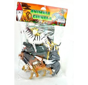 , , , ACTION FIGURE DISTRIBUTORI GIOCATTOLI BUSTA GIGANTE 6 ANIMALI ZOO