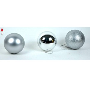 , , , PALLINE ALBERO EDELMAN PALLINA COLORE ARGENTO PICCOLA 3ASS