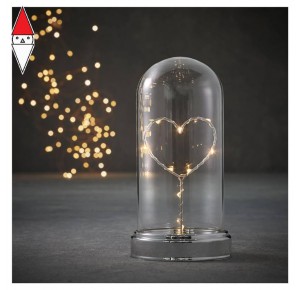 , , , EDELMAN CAMPANA CON CUORE LED A BATTERIA - LUCE BIANCO FREDDO E TIMER