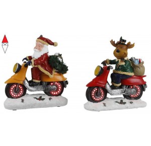 , , , NATALE EDELMAN FIGURA BABBO NATALE/RENNA IN MOTO A BATTERIA