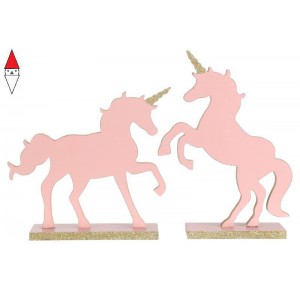 , , , DECORAZIONE NATALE EDELMAN FIGURA UNICORNO ROSA 2ASS