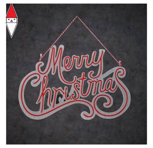 , , , NATALE EDELMAN DECORAZIONE DA MURO A LED MERRY CHRISTMAS ROSSO A BATTERIA