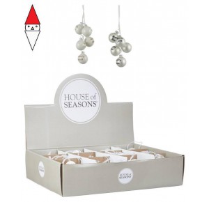 , , , NATALE EDELMAN DECORAZIONE DA APPENDERE 5 PEZZI COLORE BIANCO