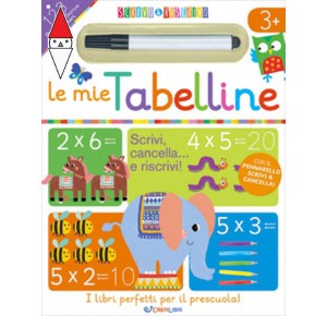 , , , GIOCO EDUCATIVO EDICART STYLE SCRIVO E RISCRIVO  LE MIE TABELLINE