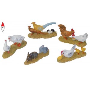 , , , NATALE EUROMARCHI ANIMALI GRUPPI SET 5 PEZZI