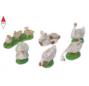, , , NATALE EUROMARCHI ANIMALI DA CORTILE SET 6 PEZZI