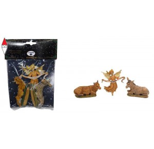 , , , NATALE EUROMARCHI BUE ASINO ANGELO CM 10 TETL SET 3 PEZZI
