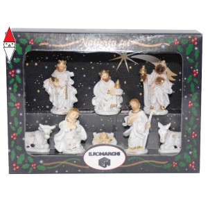 , , , NATALE EUROMARCHI NATIVITA  CM 06 SCATOLA VETRINA SET 8 PEZZI