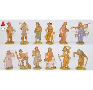 , , , NATALE EUROMARCHI PASTORI CM 09 TETL SET 5 PEZZI A B C D