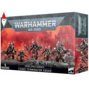 , , , GAMES WORKSHOP WARHAMMER 40.000 - CHAOS SPACE MARINES CHAOS TERMINATORS SQUAD