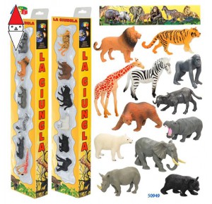 , , , ACTION FIGURE GIVI CONF.VETR.C/6 ANIMALI SAVANA LA GIUNGLA ASSORTIMENTO