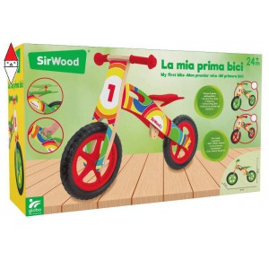 , , , PRIMA INFANZIA GLOBO BICICLETTA IN LEGNO 2 COL. ASSORTITI