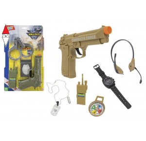 , , , GIOCO DI IMITAZIONE GLOBO ARMI PISTOLA C/ACCESSORI ASSORTITI