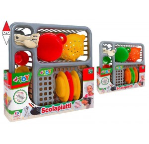 , , , GIOCO DI IMITAZIONE SCOLAPIATTI C/ACCESSORI CUCINA 14PZ 2COL