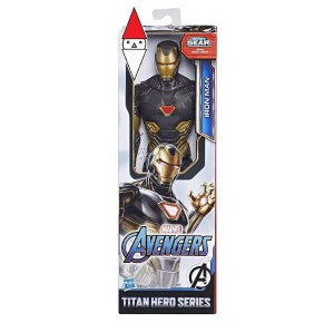 , , , ACTION FIGURE HASBRO AVN PERSONAGGO TITAN HERO 30CM IRON MAN TUTA NERA ORO