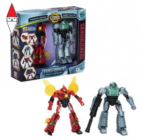 , , , ACTION FIGURE HASBRO TRA EARTHSPARK CYBER-COMBINER TWITCH AND ROBERT