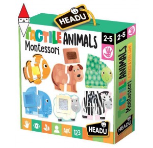 , , , GIOCO EDUCATIVO HEADU TACTILE ANIMALS MONTESSORI