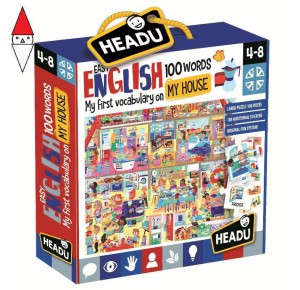 , , , GIOCO EDUCATIVO HEADU EASY ENGLISH 100 WORDS MY HOUSE