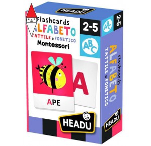 , , , GIOCO EDUCATIVO HEADU FLASHCARDS ALFABETO TATTILE E FONETICO