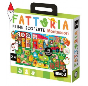 , , , GIOCO EDUCATIVO HEADU FATTORIA PRIME SCOPERTE MONTESSORI