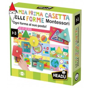 , , , GIOCO EDUCATIVO HEADU LA MIA PRIMA CASETTA DELLE FORME MONTESSORI