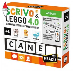 , , , GIOCO EDUCATIVO HEADU SCRIVO AND LEGGO 4.0 ANIMALI E AMBIENTI