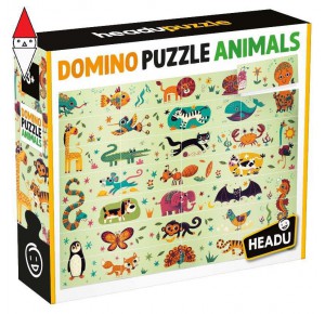 , , , GIOCO DA TAVOLO HEADU DOMINO PUZZLE ANIMALS