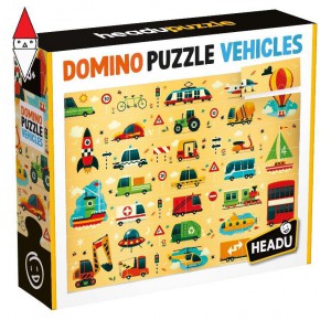 , , , GIOCO DA TAVOLO HEADU DOMINO PUZZLE VEHICLES