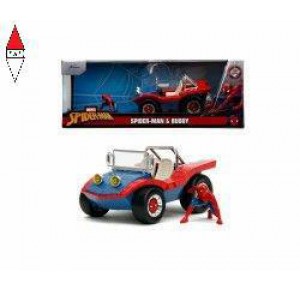 , , , JADA 1/24 MARVEL SPIDER-MAN BUGGY  DIE-CAST CON PERSONAGGIO