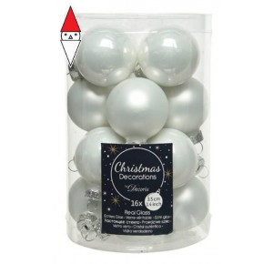 , , , NATALE KAEMINGK PALLE VETRO BIA.MM.35 10344