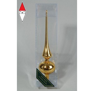 , , , PUNTALE ALBERO KAEMINGK PUNTALE VETRO DIA 6.00 H26 CM ORO