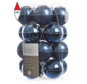 , , , PALLINE ALBERO KAEMINGK 20 PALLE VETRO 6 CM BLU LUCIDE E OPACHE