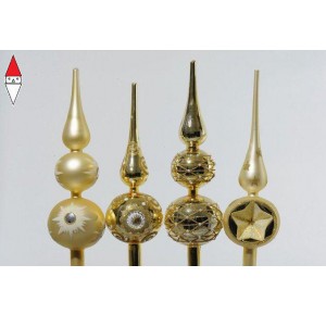 , , , KAEMINGK GLASS TREETOPPER BIG 4ASS COLOUR: LIGHT GOLD SIZE: DIA8X31CM