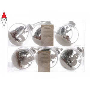 , , , PALLINE ALBERO KAEMINGK SH.PRF BAUBLE W LANDSCAPE 2ASS TRANSPARENT