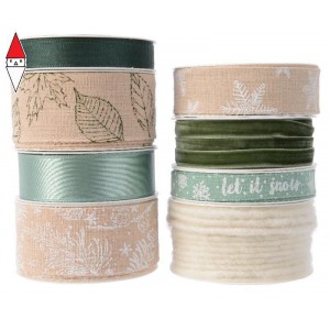 , , , DECORAZIONE NATALE KAEMINGK RIBBON POLYESTER DIVERSI MODELLI E COLORI