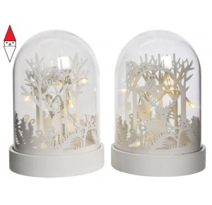 , , , NATALE KAEMINGK CAMPANA CON SCENARIO NATALIZIO A LED 2ASS
