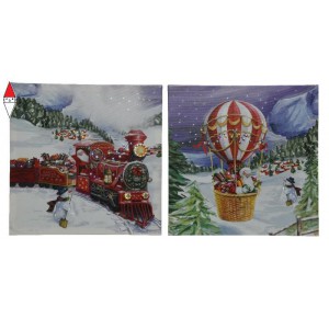 , , , NATALE KAEMINGK TELA CON LED 38X38CM 2ASS