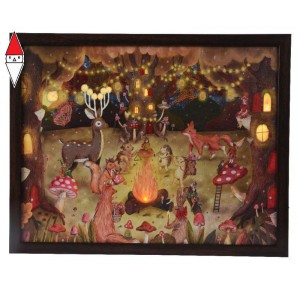 , , , NATALE KAEMINGK TELA C/LED 48X38CM FANTASIA ANIMALI