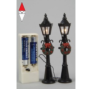 , , , NATALE KAEMINGK LED STREETLAMP BO COLOUR: BLACK/CLASSIC WARM SIZE: 12CM-2X1L