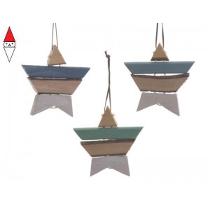 , , , DECORAZIONE NATALE KAEMINGK FIR WOOD STAR W HANGE 552255