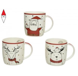 , , , DECORAZIONE NATALE KAEMINGK PORCELAIN MUG W FIGUR 12X8.5X9 CM 3 MODELLI